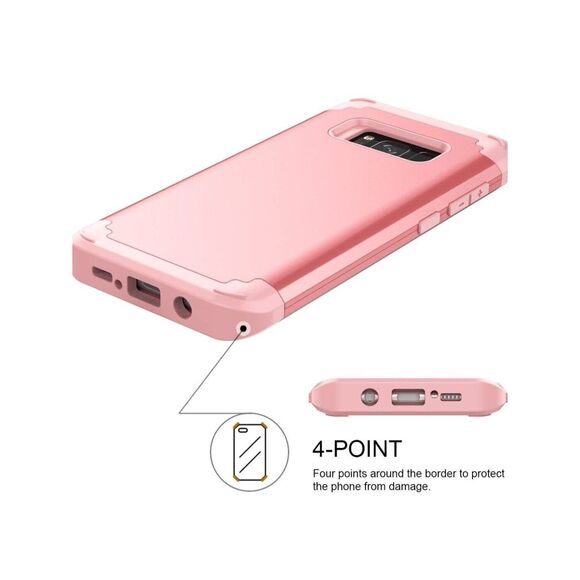 Pack of 4 Samsung Galaxy S8 Rose Gold Rugged Protective Phone Cases - Picture 5 of 8